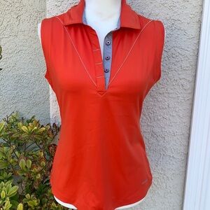 Cutter & Buck Annika Orange Sleeveless Golf Tank S